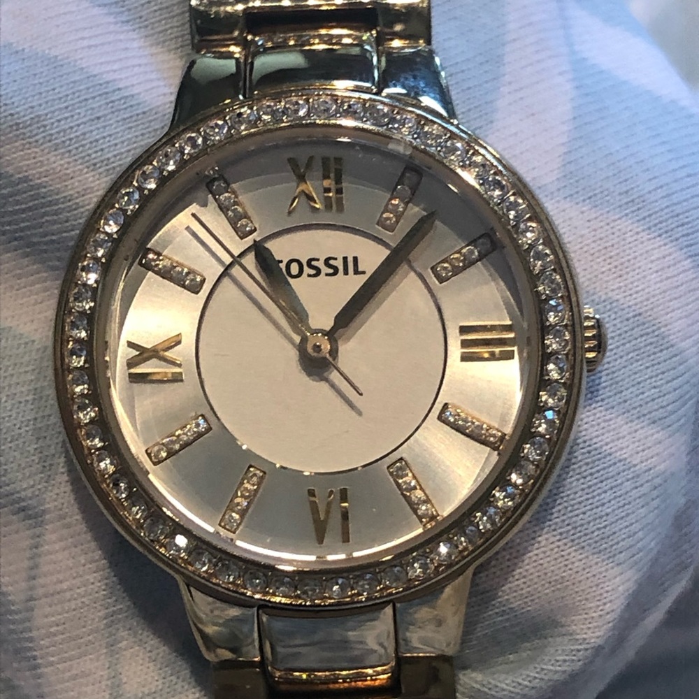 Fossil watch gold with all links - Picture 2 of 7